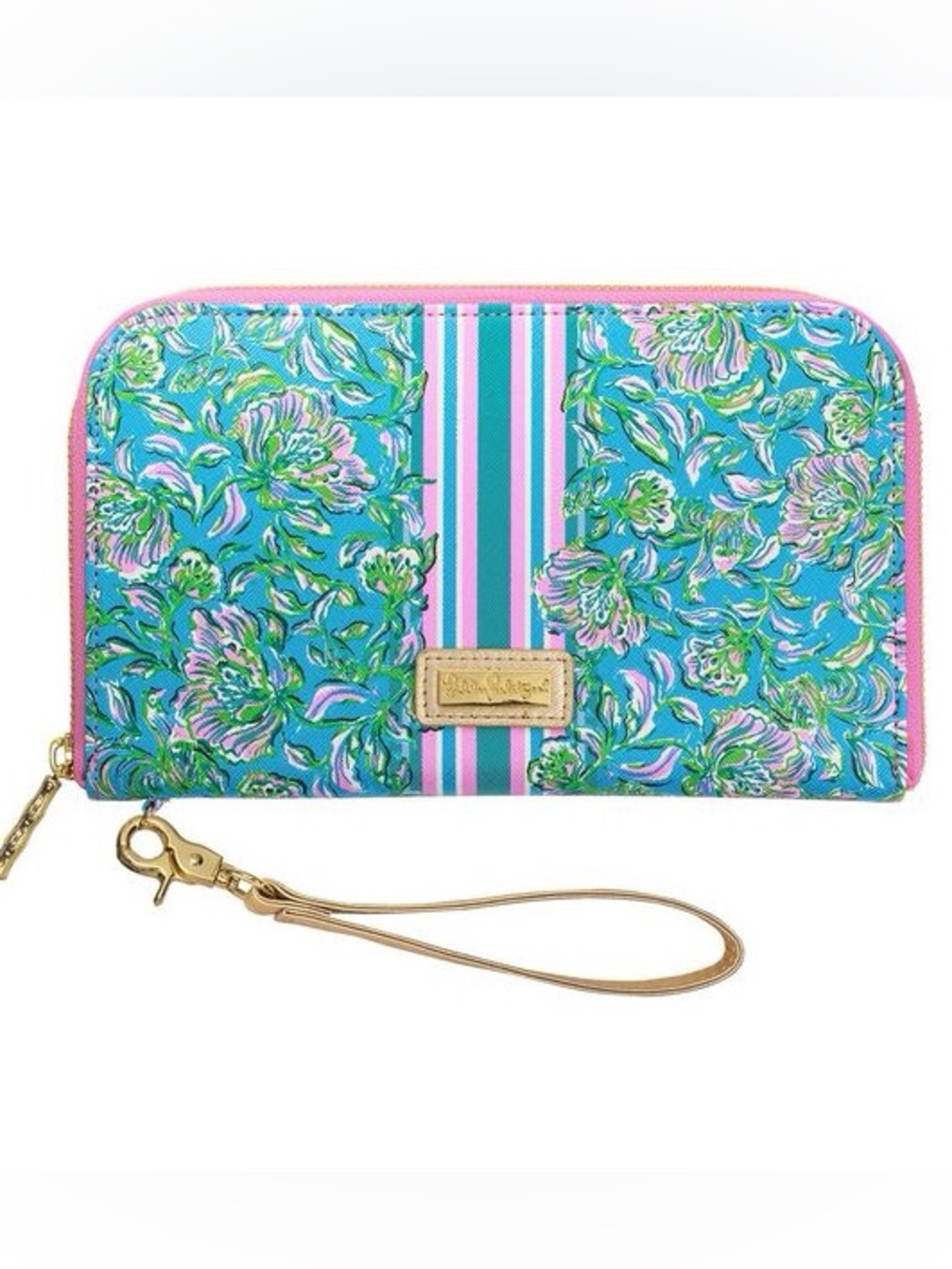 Lilly Pulitzer Travel Wallet Passport Holder Vegan Leather Wristlet Chick Magne
